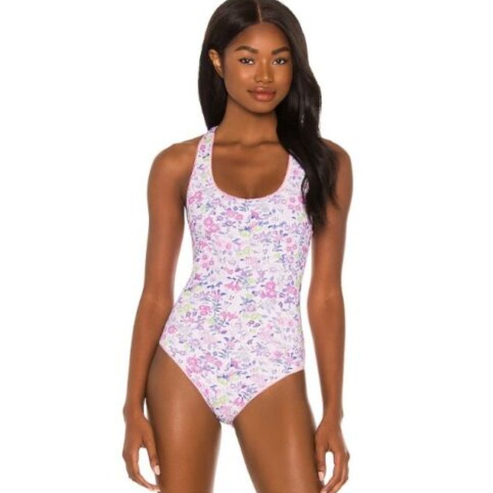 LoveShackFancy x Hurley Sunny Meadow Cheeky One Piece Swimsuit